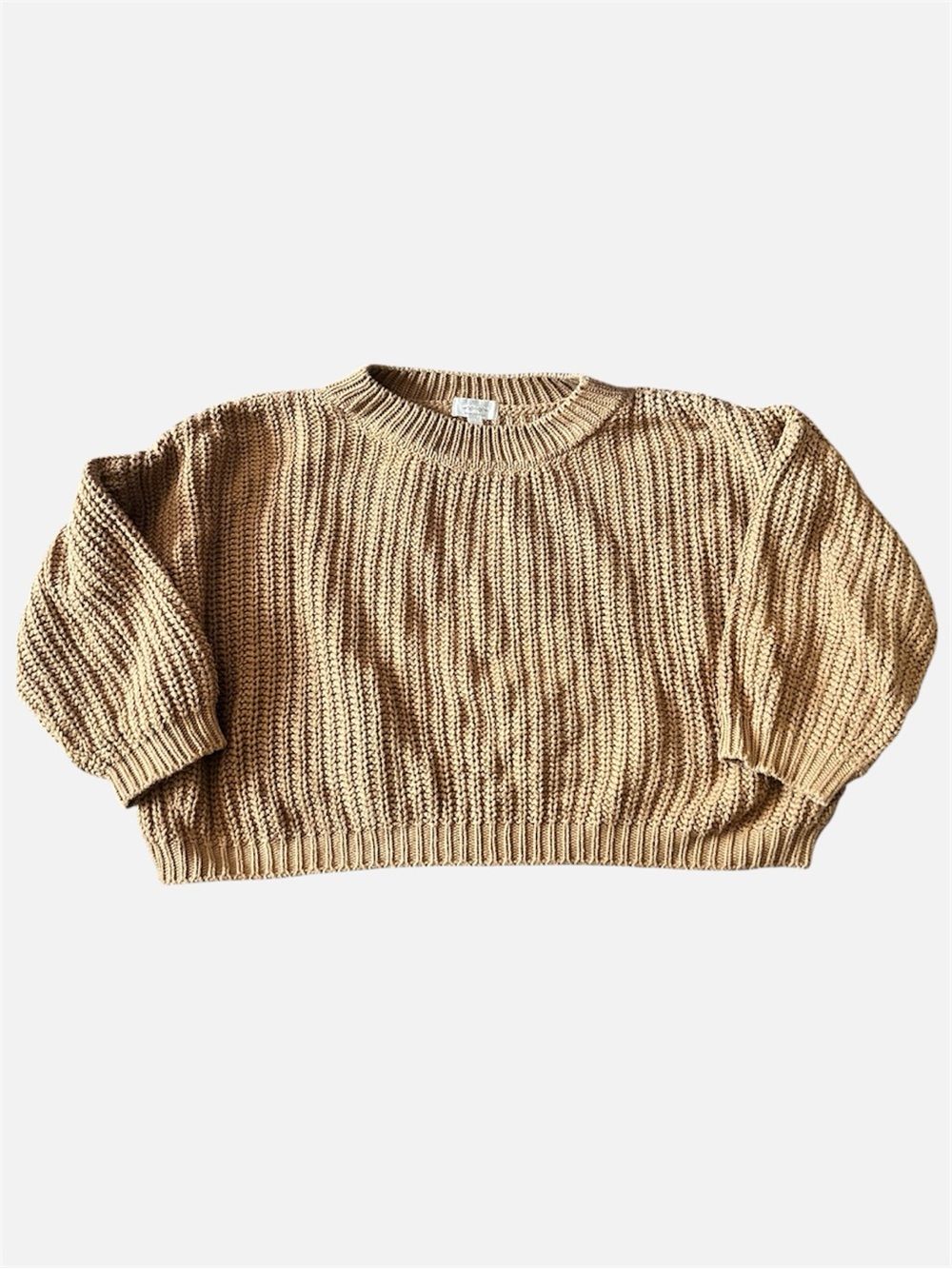 The Simple Folk the Chunky Knit Sweater in Camel size 4-5
